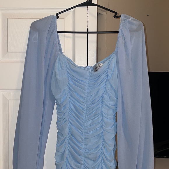 BODY CON x PUFF LONG SLEEVE DRESS - Picture 3 of 3